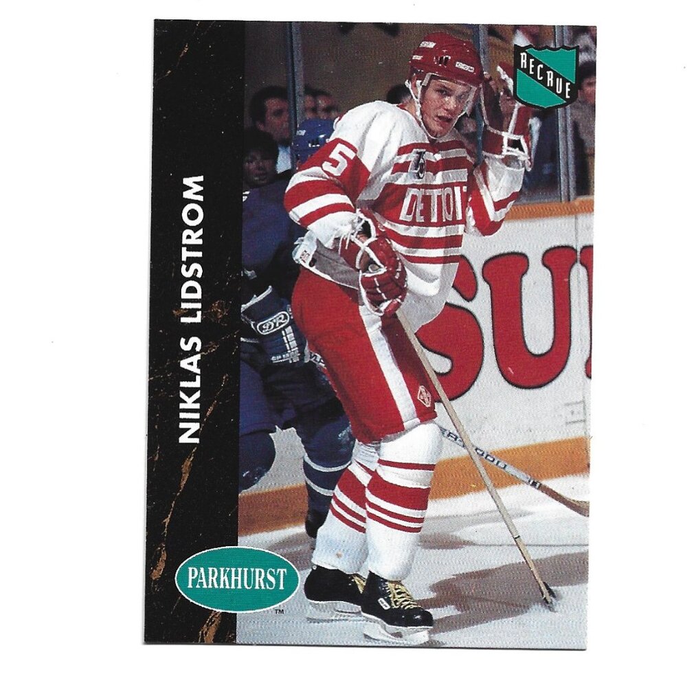 1992 French Parkhurst Niklas Lidstrom Detroit Red Wings Rookie Hockey Card [h54]